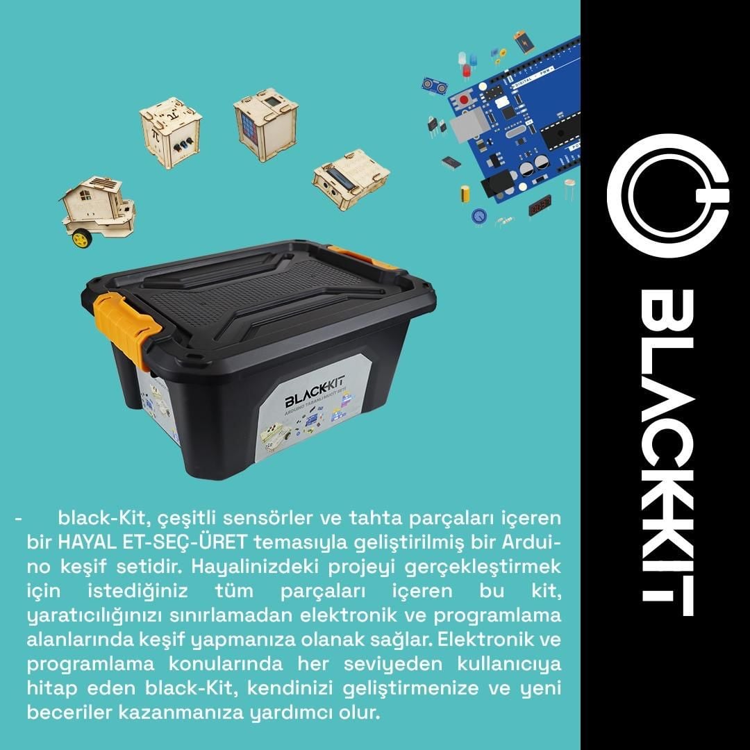 Black-Kit: Arduino Tabanlı Kapsamlı Robotik Kodlama ve Maker Eğitim Seti